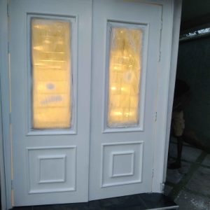 berntodoorsandmore accented glass door with panel